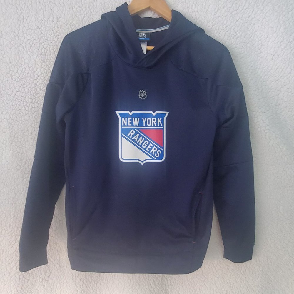 NWOT NHL Youth 14-16 Fleece Team Color Blue Pullover Sweater / Hoodie